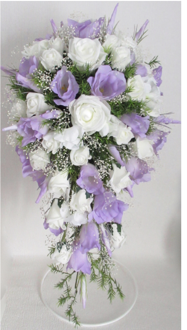 Rustic Wedding Bouquet Lilac and white